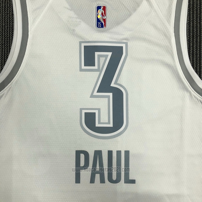 Camiseta Oklahoma City Thunder Chris Paul #3 Ciudad 2021-22 Blanco